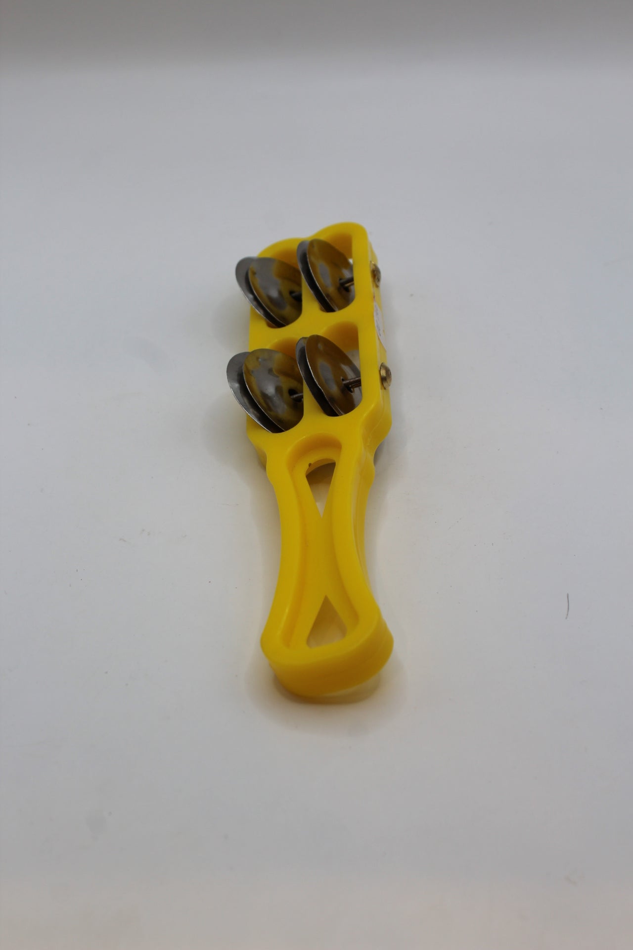 Yellow kartal manjeera with handle, 21 x 5 inch — handle
