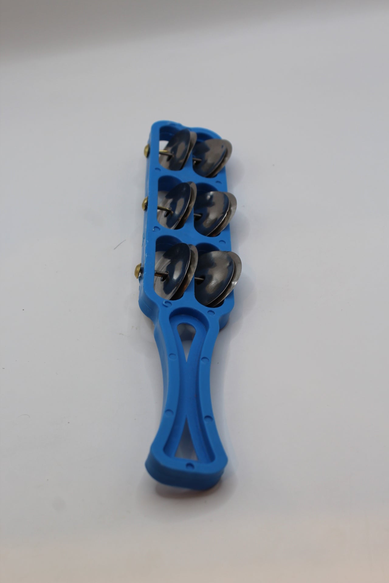 Blue kartal manjeera with handle, 27 x 5 inch — handle