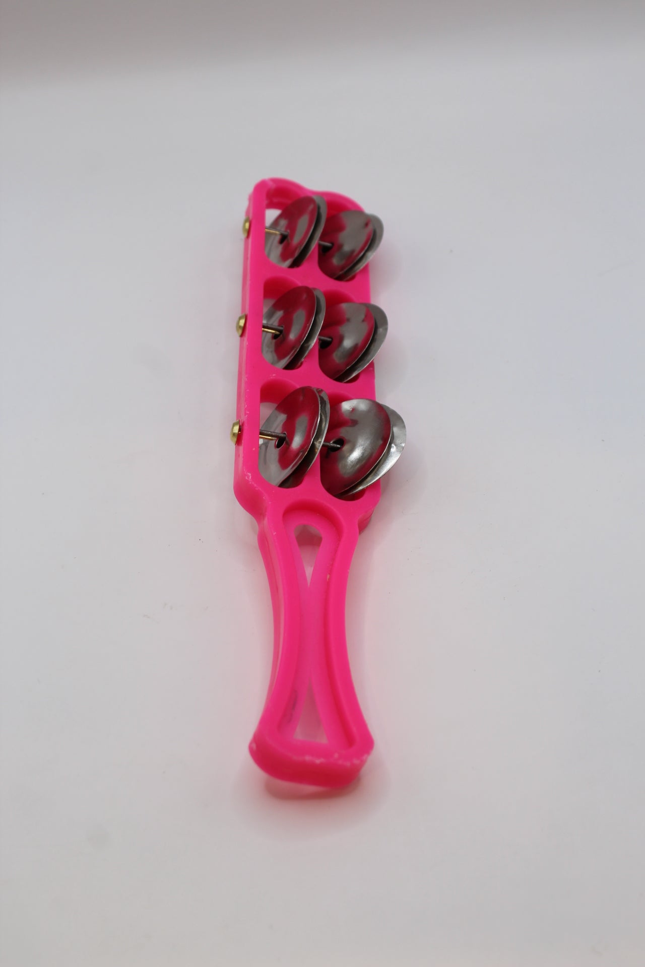 Pink kartal manjeera with handle, 27 x 5 inch — handle