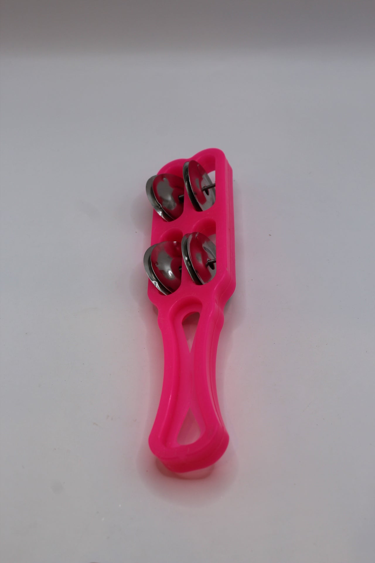 Pink kartal manjeera with handle, 21 x 5 inch — handle