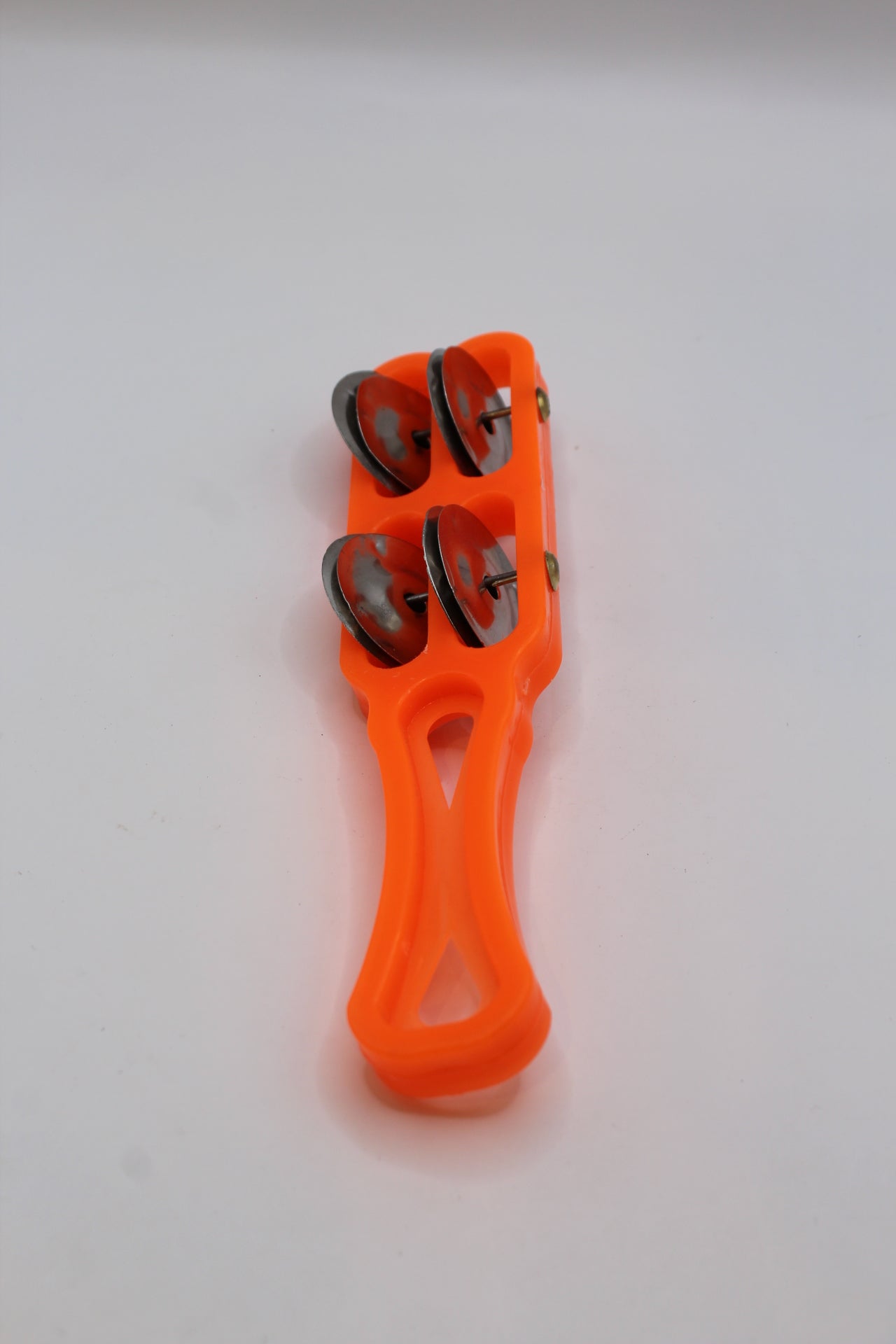Orange kartal manjeera with handle, 21 x 5 inch — handle
