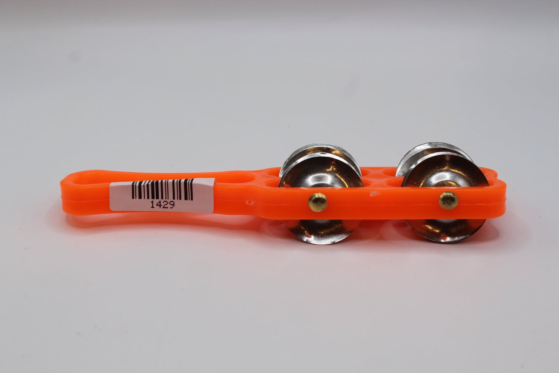 Orange kartal manjeera with handle, 21 x 5 inch — barcode label