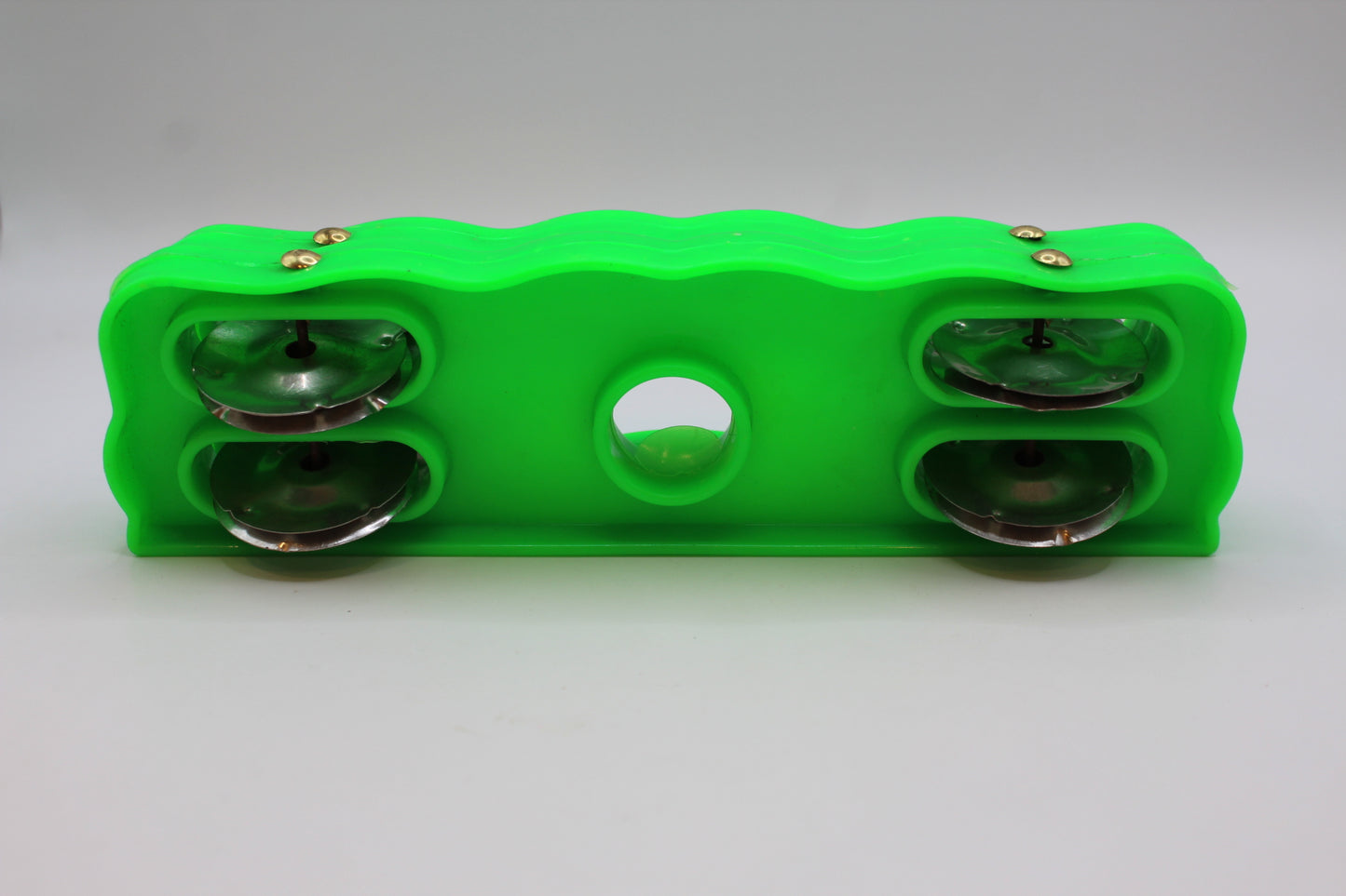 Green plastic kartal manjeera twin set — angled