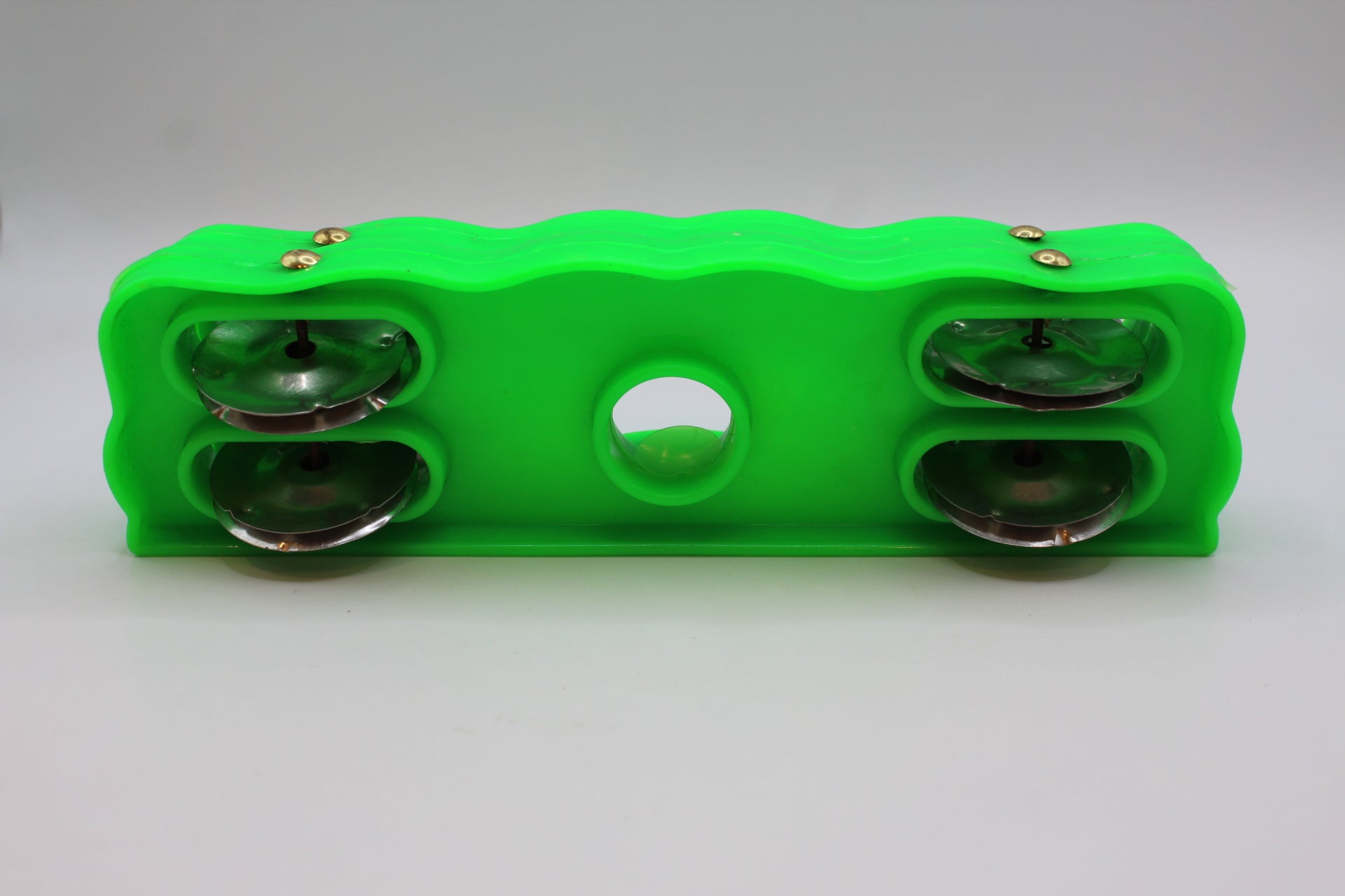Green plastic kartal manjeera twin set — angled