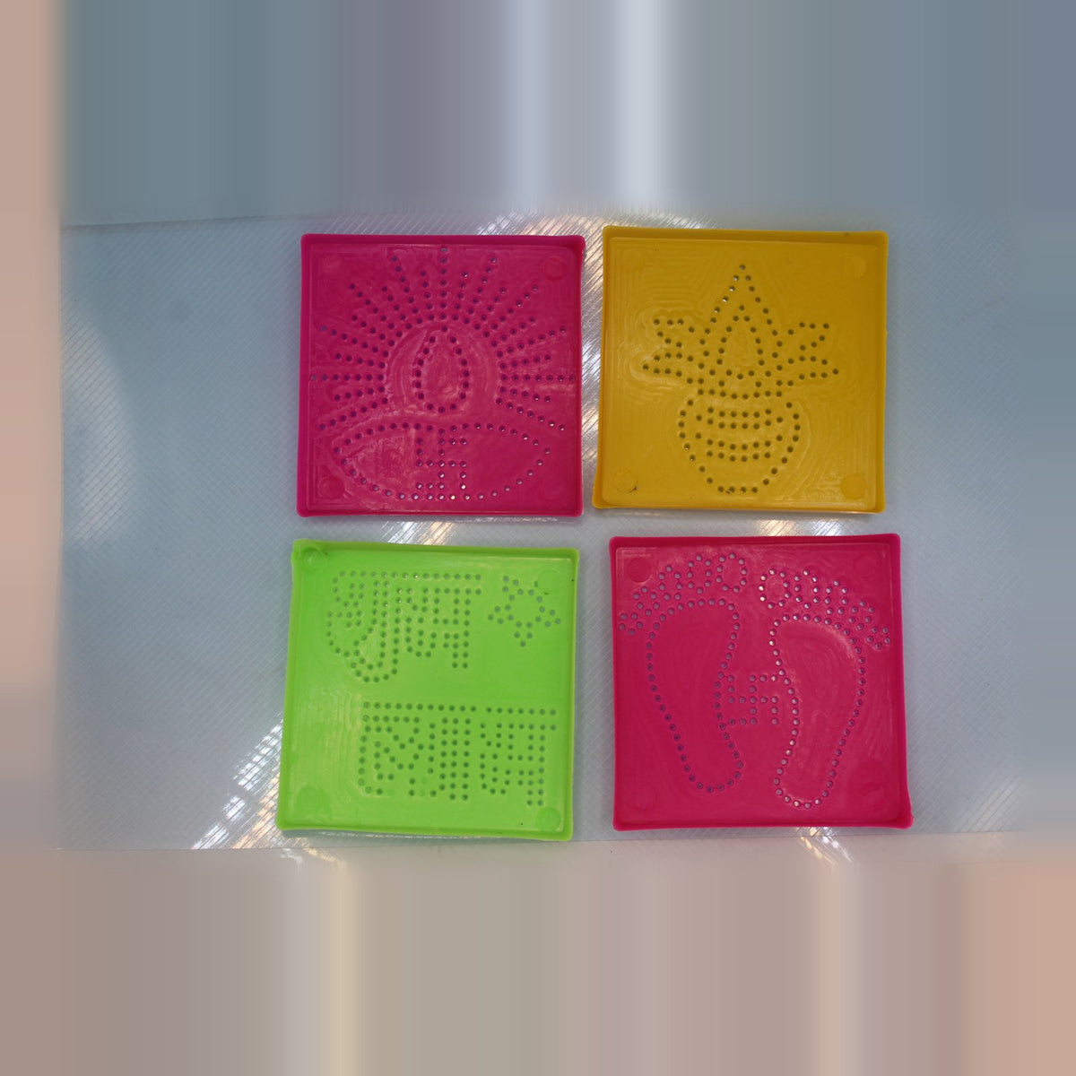 Rangoli Dot Stencils – Pack of 4 Designs, 3.5 inch
