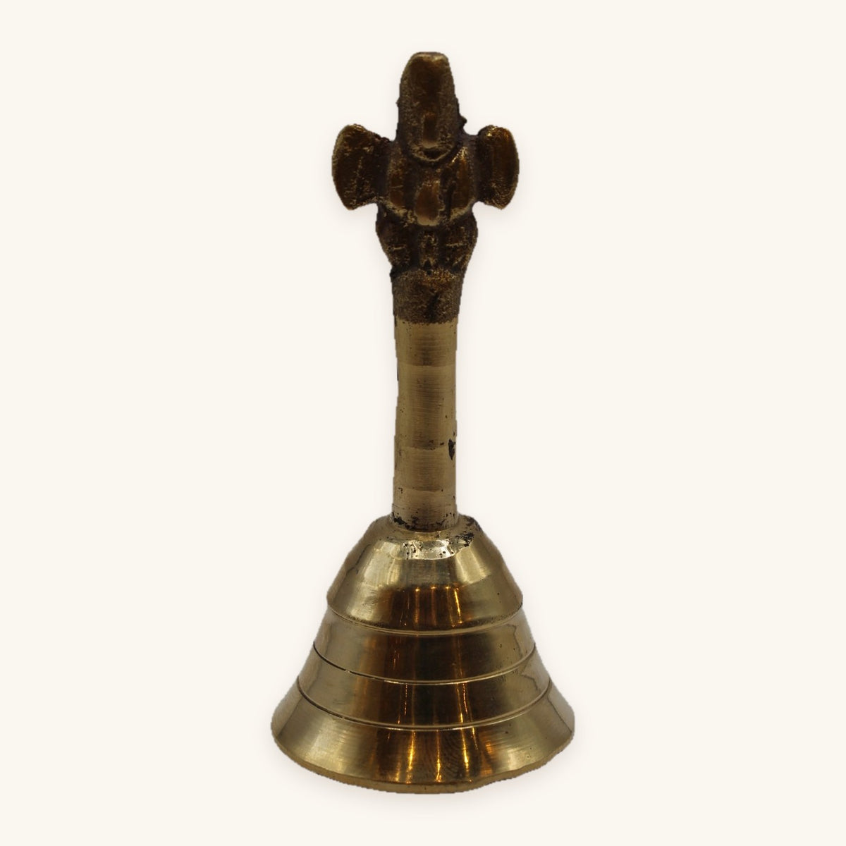 Brass pooja bell, front