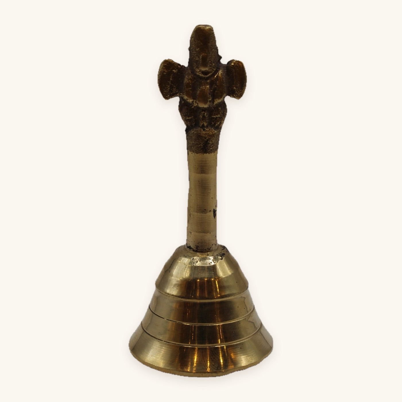 Brass pooja bell, front