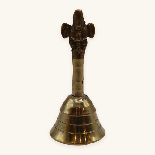 Brass pooja bell, front