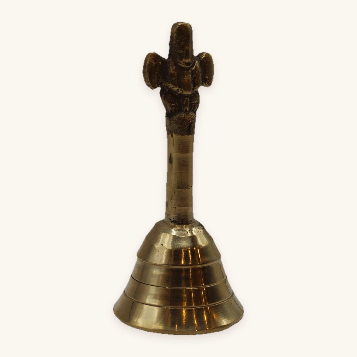 Brass pooja bell, angled