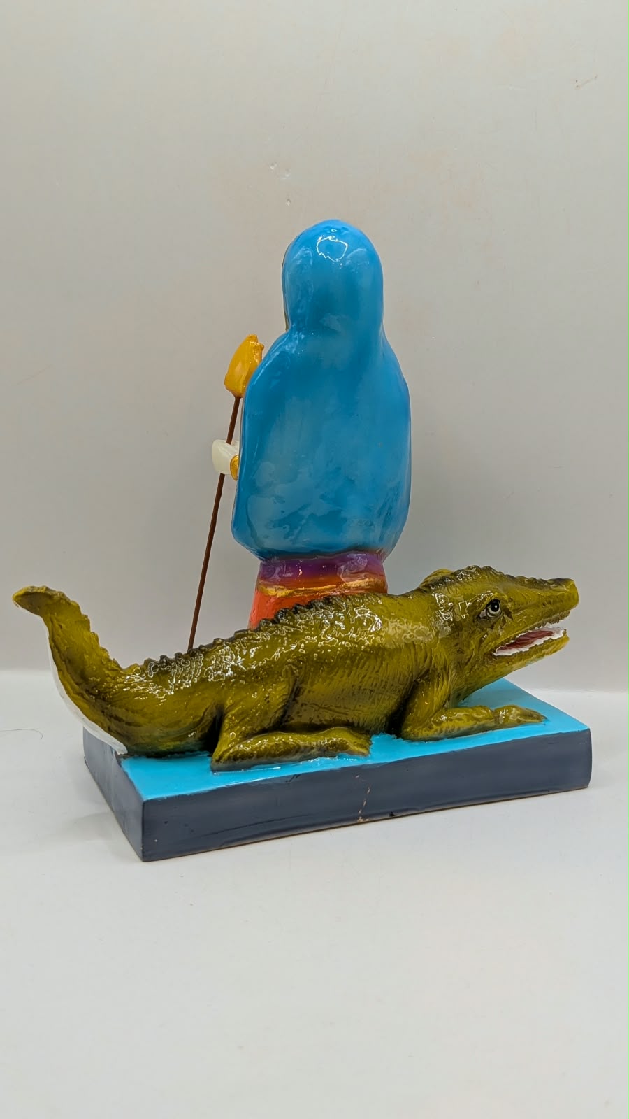 Colourful Khodiyar Maa statue, back view