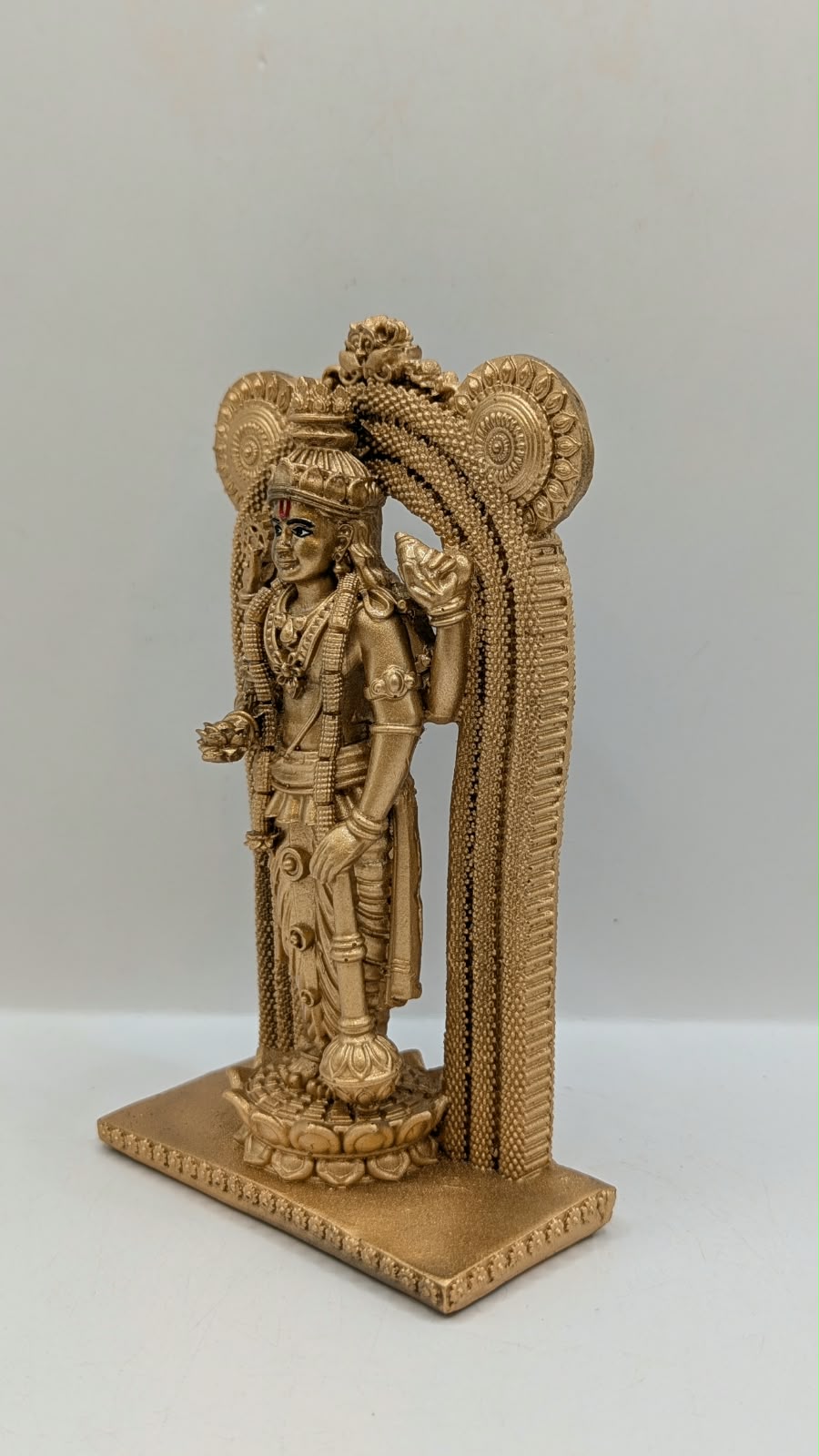 Gold Guruvayurappan Vishnu statue, other side view