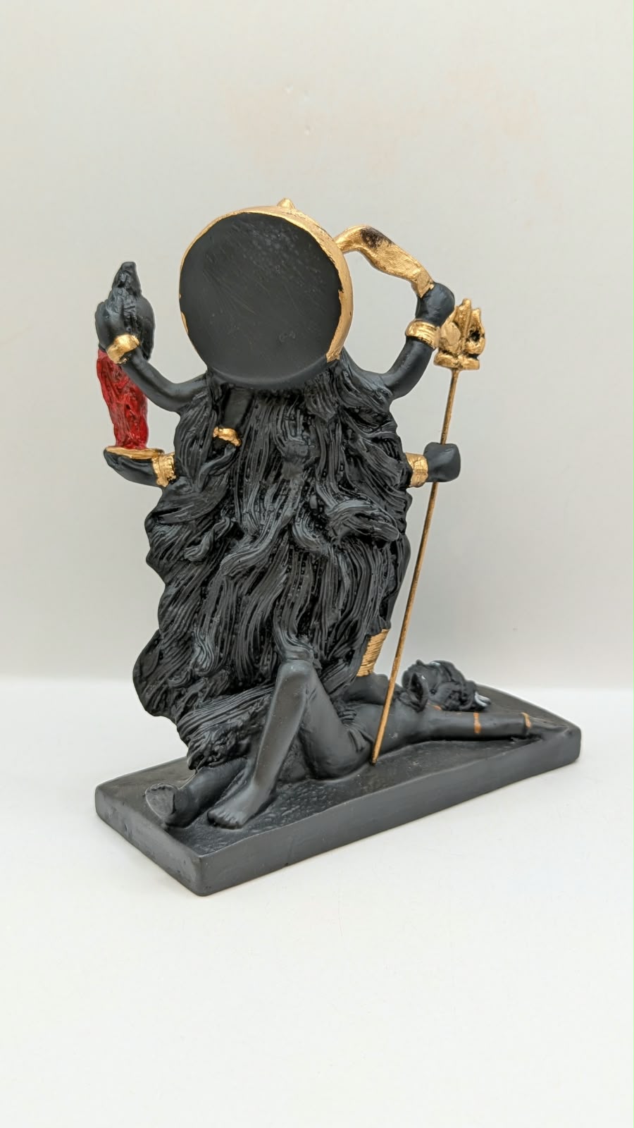 Black Kali Maa statue, back view