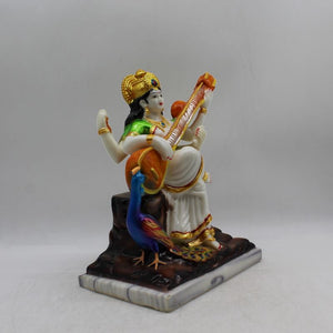 Saraswati mata God of Education Knowledge,Saraswati statue Idol White