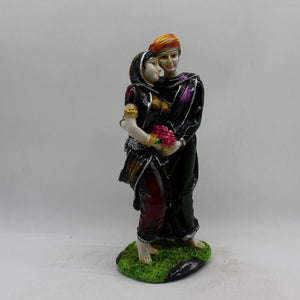 Rajasthani couple,Rajasthani man & Girl, Rajasthani statue, idol Multi Color