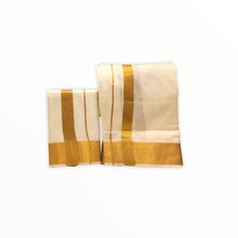Load image into Gallery viewer, Men&#39;s Traditional Veshti / Dhoti / Vasti with Angavastram