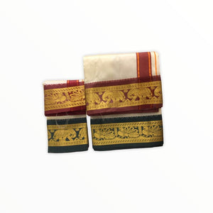 Men's Traditional Veshti / Dhoti / Vasti with Angavastram