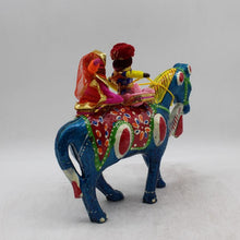 Load image into Gallery viewer, Cultural Rajasthani traditional couple with horse,Indian Rajasthani couple