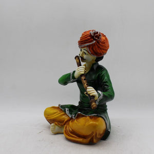 Rajasthani boy,Rajasthani man,Musician man Rajasthani statue, idol Green color