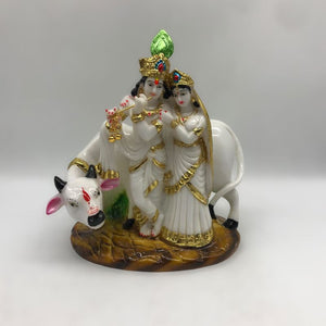 Radha Krishna Statue Kanha Gopala Kanhiya Murari Mohan Shyam MadhavaWhite