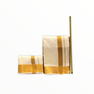 Men's Traditional Veshti / Dhoti / Vasti with Angavastram