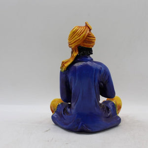 Rajasthani boy,Rajasthani man,Musician man Rajasthani statue, idol Blue color