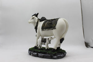 Kamdhenu Cow Gau Mata,Nandi cow Statue Kamdhenu Hindu God For Home Decor White