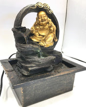 Load image into Gallery viewer, Buddha Water Fountain  Grey Buddha with LED Light Indoor Water Fountain