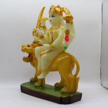 Load image into Gallery viewer, Ambe Mata Statue/ Durga Mata Murati / Durga Idol. Shakti Statue-Ambe Ma Idol Office-White Painted Bengali Durga Maa Murti-Durga Ma Idol-Ambe Maa Statue-Durga.AMBE MA HINDU Goddess  Statue Figurine Mataji Shakti Maa Ambaji