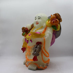 Lucky Laughing Buddha,statue,Happy sitting,showpeace,luckey man,Happy man White