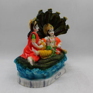 Lakshmi & vishnu, vishnu-laxmi Statue, vishnu laxmi idol Multi color