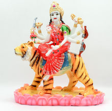 Load image into Gallery viewer, Shakti Statue-Ambe Ma Idol Office-White Painted Bengali Durga Maa Murti-Durga Ma Idol-Ambe Maa Statue-Durga.