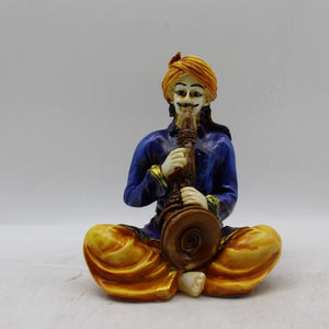 Rajasthani boy,Rajasthani man,Musician man Rajasthani statue, idol Blue color