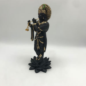 Lord Krishna Kanha Balgopal Shyam Madhava Murari Mohan Statue decoreBlack