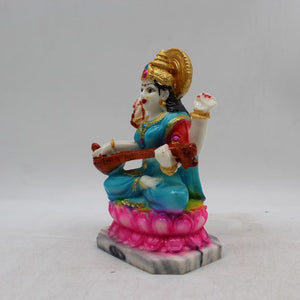 Saraswati mata God of Education Knowledge,Saraswati statue Idol Brown