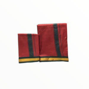 Men's Traditional Veshti / Dhoti / Vasti with Angavastram