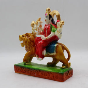 Ambe Mata Statue/ Durga Mata Murati / Durga Idol. Shakti Statue-Ambe Ma Idol Office-White Painted Bengali Durga Maa Murti-Durga Ma Idol-Ambe Maa Statue-Durga.AMBE MA HINDU Goddess  Statue Figurine Mataji Shakti Maa Ambaji