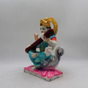 Saraswati mata God of Education Knowledge,Saraswati statue Idol Multi colour