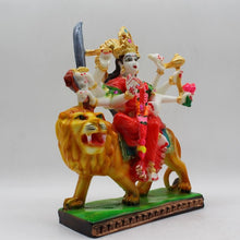 Load image into Gallery viewer, Ambe Mata Statue/ Durga Mata Murati / Durga Idol. Shakti Statue-Ambe Ma Idol Office-White Painted Bengali Durga Maa Murti-Durga Ma Idol-Ambe Maa Statue-Durga.AMBE MA HINDU Goddess  Statue Figurine Mataji Shakti Maa Ambaji