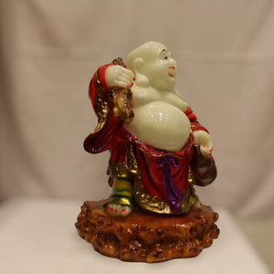 Lucky Laughing Buddha,statue,Happy sitting,luckey man,Happy man Multi color