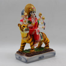 Load image into Gallery viewer, Ambe Mata Statue/ Durga Mata Murati / Durga Idol. Shakti Statue-Ambe Ma Idol Office-White Painted Bengali Durga Maa Murti-Durga Ma Idol-Ambe Maa Statue-Durga.AMBE MA HINDU Goddess  Statue Figurine Mataji Shakti Maa Ambaji