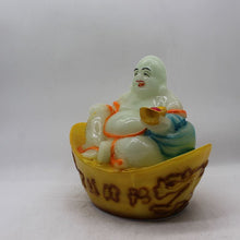 Load image into Gallery viewer, Lucky Laughing Buddha,statue,Happy sitting,showpeace,luckey man,Happy man White