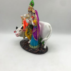 Radha Krishna Statue Kanha Gopala Kanhiya Murari Mohan Shyam MadhavaMulti Color