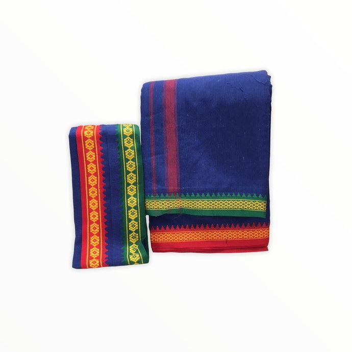 Men's Traditional Veshti / Dhoti / Vasti with Angavastram