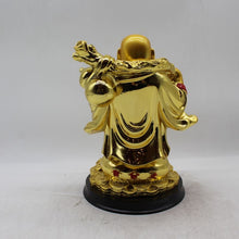 Load image into Gallery viewer, Lucky Laughing Buddha,statue,Happy sitting,luckey man,Happy man Gold color