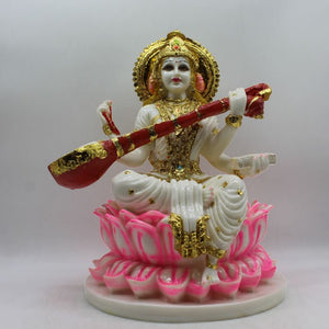 Saraswati mata God of Education Knowledge,Saraswati statue Idol White