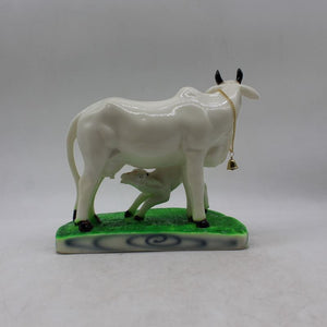 Kamdhenu Cow Gau Mata,Nandi cow Statue Kamdhenu Hindu God For Home Decor White