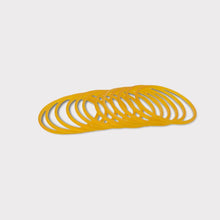Load image into Gallery viewer, Colourful plastic Bangle Collection Modern Style Pretty Attractive Look Textured Colour Wrist Filler Indian Bollywood Thin Designer Jewellery Bracelets for Women. Set of 12.
