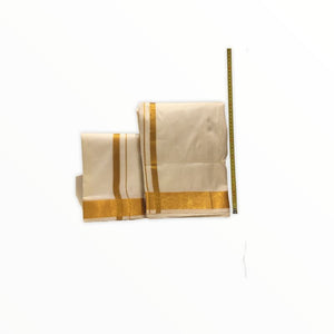 Men's Traditional Veshti / Dhoti / Vasti with Angavastram
