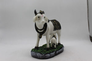 Kamdhenu Cow Gau Mata,Nandi cow Statue Kamdhenu Hindu God For Home Decor White