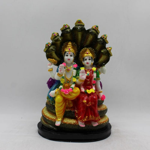 Lakshmi & vishnu, vishnu-laxmi Statue, vishnu laxmi idol Multi color